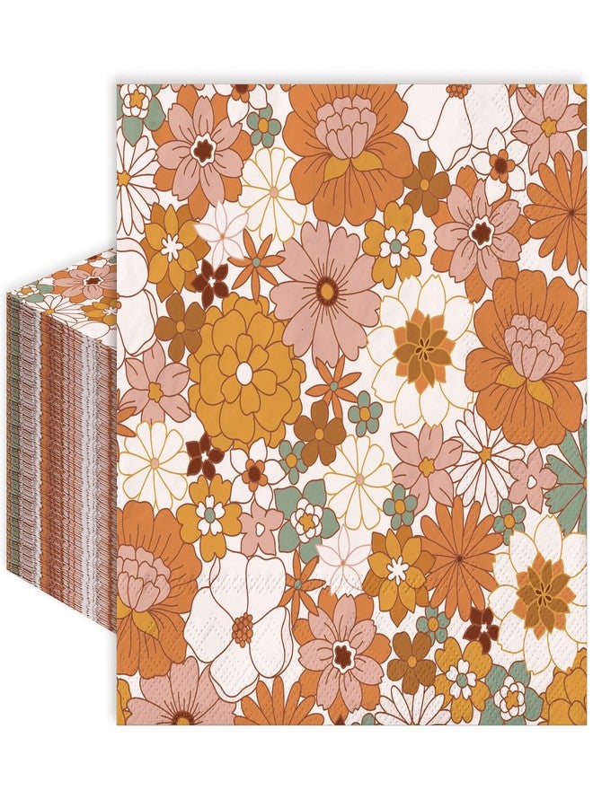 وولاين مجموعة مناديل ورقية من والين، 80 منديل، بنمط زهور بوهيمي، مقاس 6.5 × 6.5 بوصة، بتصميم زهور ربيعية كلاسيكية، مناسبة للغداء والعشاء، مزينة بزهرة الفاوانيا والأقحوان، مثالية لفصلي الربيع والصيف، وأعياد الميلاد، وحفلات الزفاف، وحفلات توديع العزوبية. - Image 1